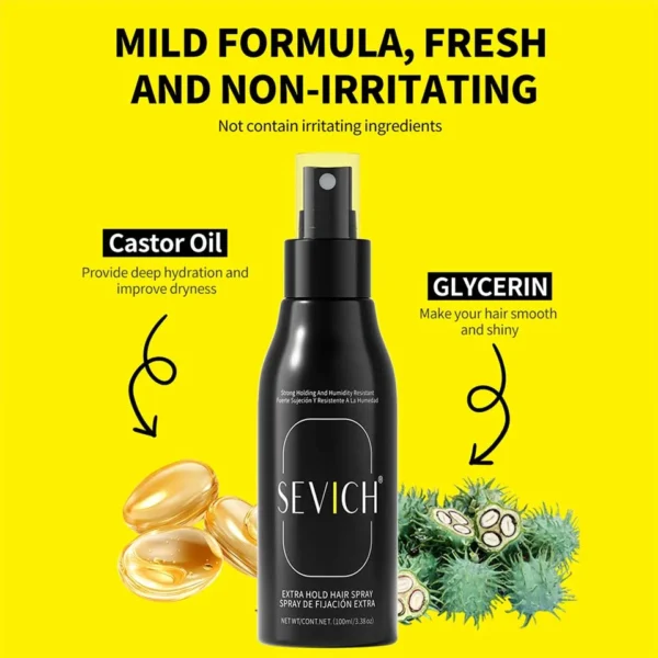b2b mild formula hair holding spray castor oil glycerin