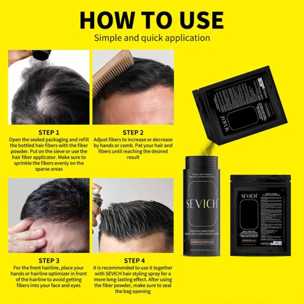 how to use hair fibers refill step by step guide
