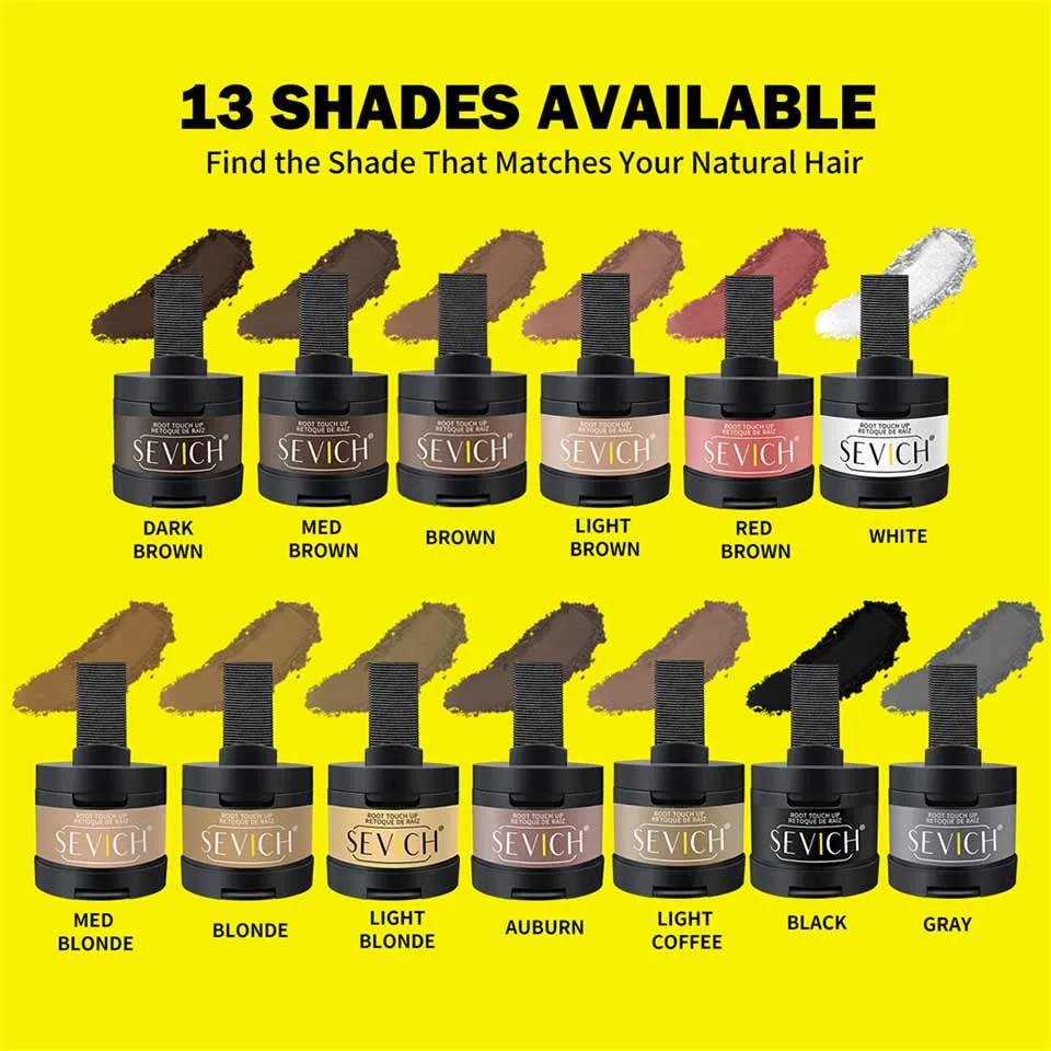 sevich hair root touch up powder 13 shades color swatch sevich hair root touch up powder 13 shades color swatch