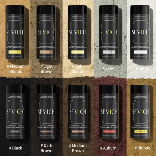 sevich thicker hair fiber color chart bulk supplier